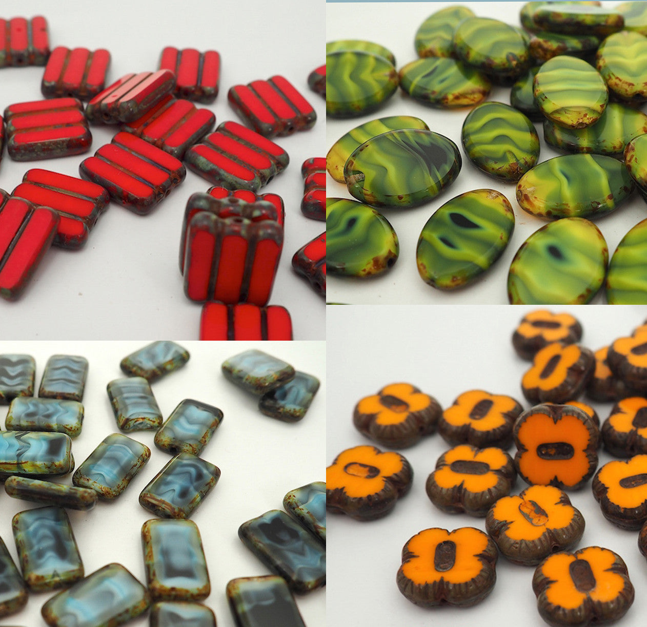 Czech Fire Polished Beads (Shapes)