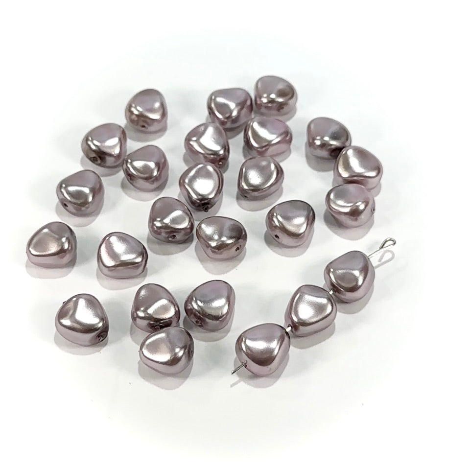 Czech Fancy Glass Pearls Lavender Pearl 12x11mm 25pcs CL1121