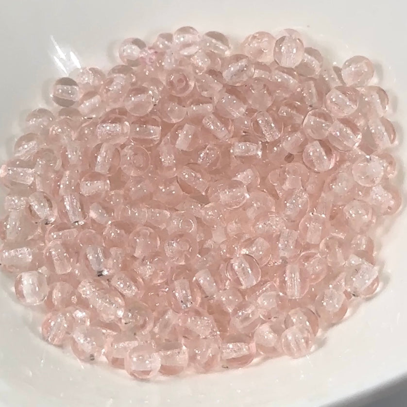 Czech Pressed Druk Round Smooth Glass Beads 4mm Rosaline pink 100 or 300 pieces CL150