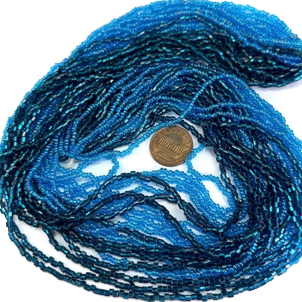 2cuts and Rocailles Blue Multi Preciosa Ornela Traditional Czech Glass Seed Beads 70grams CS066