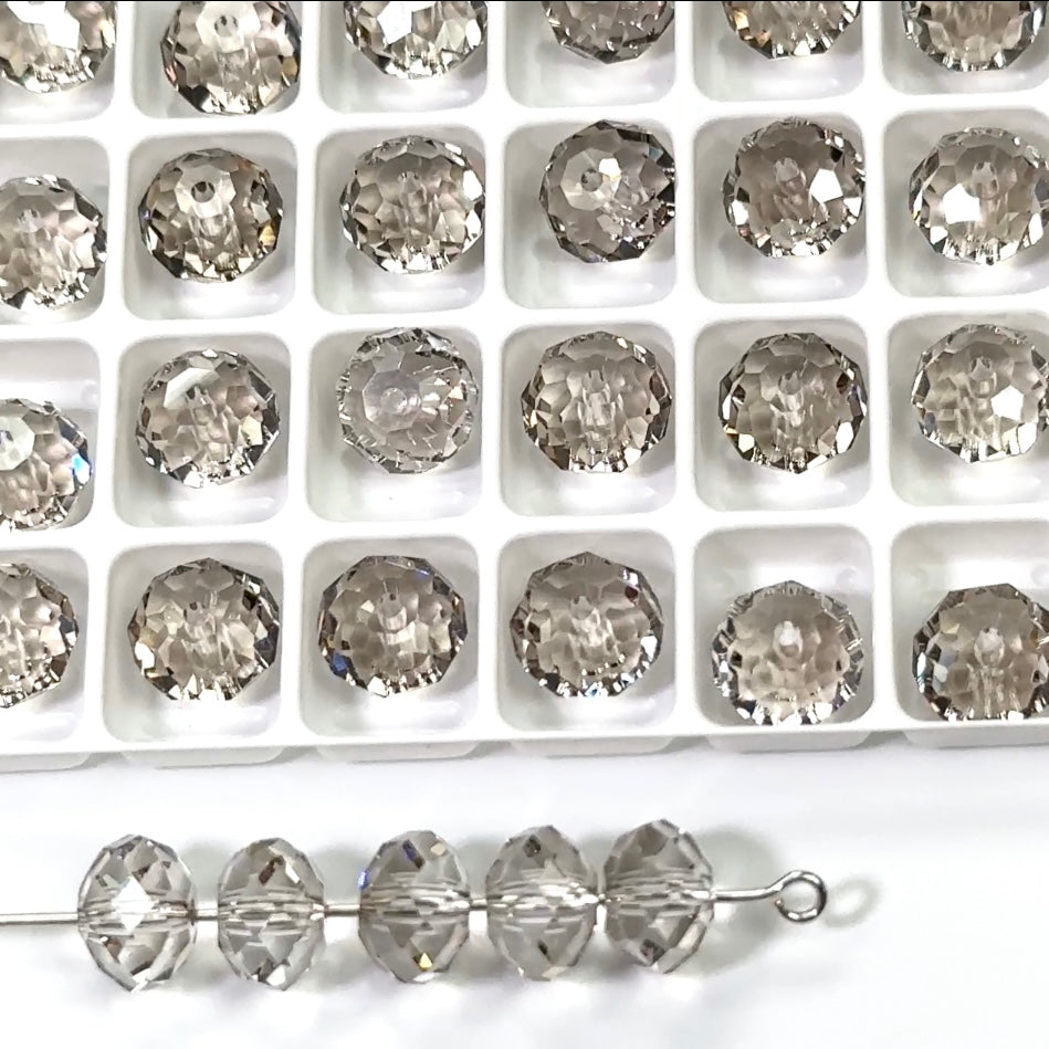 Crystal Velvet coated, Czech Machine Cut Bellatrix Crystal Beads, Preciosa 451-19-002, 6mm, 8mm, 12mm, spacer beads, #5040 Briolette cut