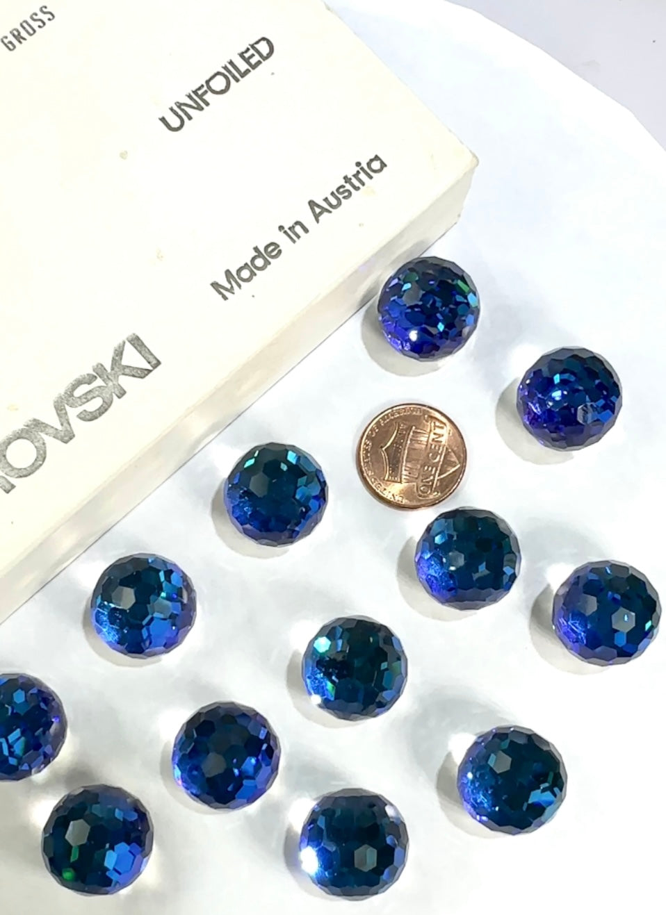 Swarovski Art.# 4861 - Crystal Bermuda Blue 3/4 Fireball Fancy Stones 1pce size 18mm SW119