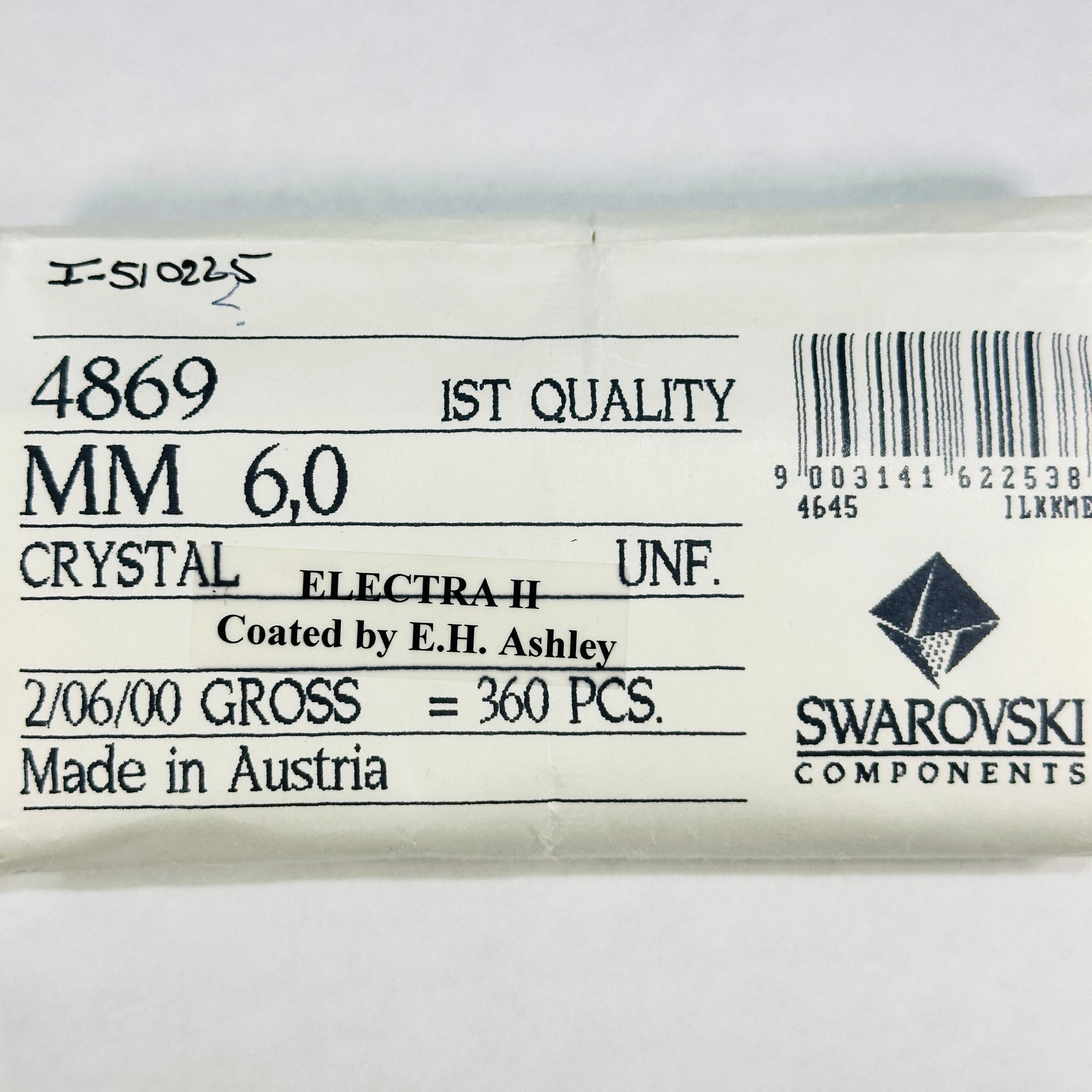 Swarovski Art.# 4869 - Crystal Electra coated 3/4 Disco Ball Fancy Stones 360pcs size 6mm SW124-360
