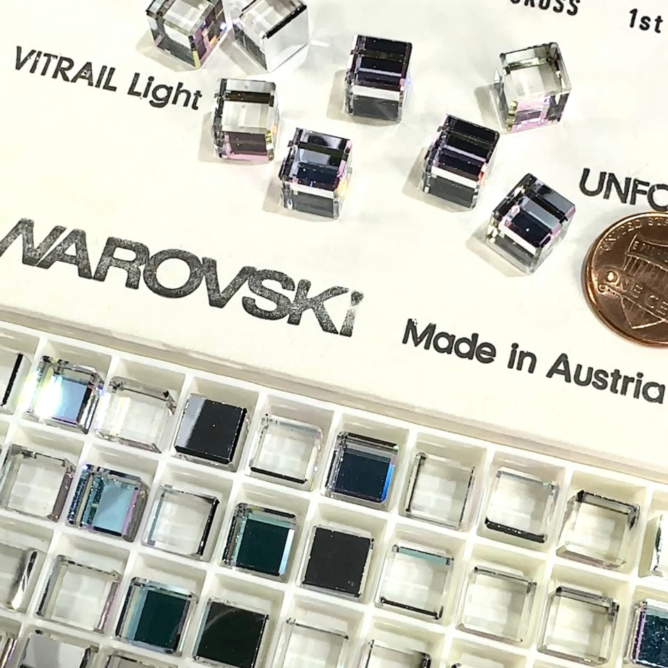Swarovski Art.# 4840 - Crystal Vitrail Light Cube Fancy Stones 12pcs size 8mm SW133