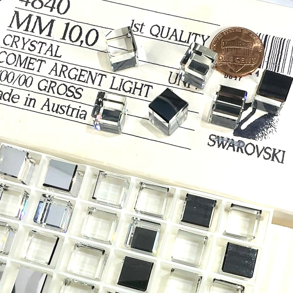 Swarovski Art.# 4840 - Crystal CAL Cube Fancy Stones 6pcs size 10mm SW138