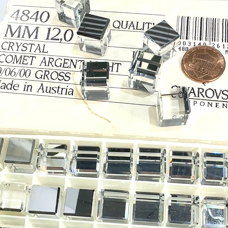 Swarovski Art.# 4840 - Crystal CAL Cube Fancy Stones 6pcs size 12mm SW140