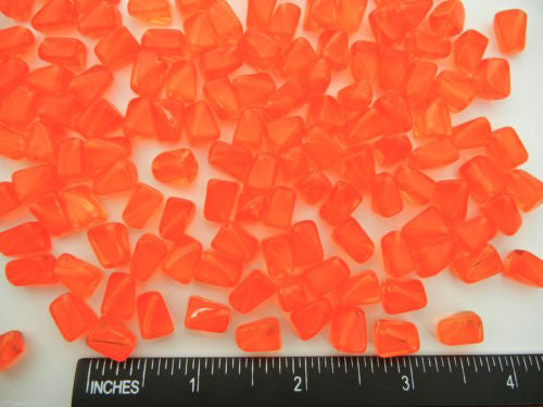 Preciosa Czech Glass Irregular Diagonally drilled Beads 12x9mm, Sun orange, 24pcs, zz 32