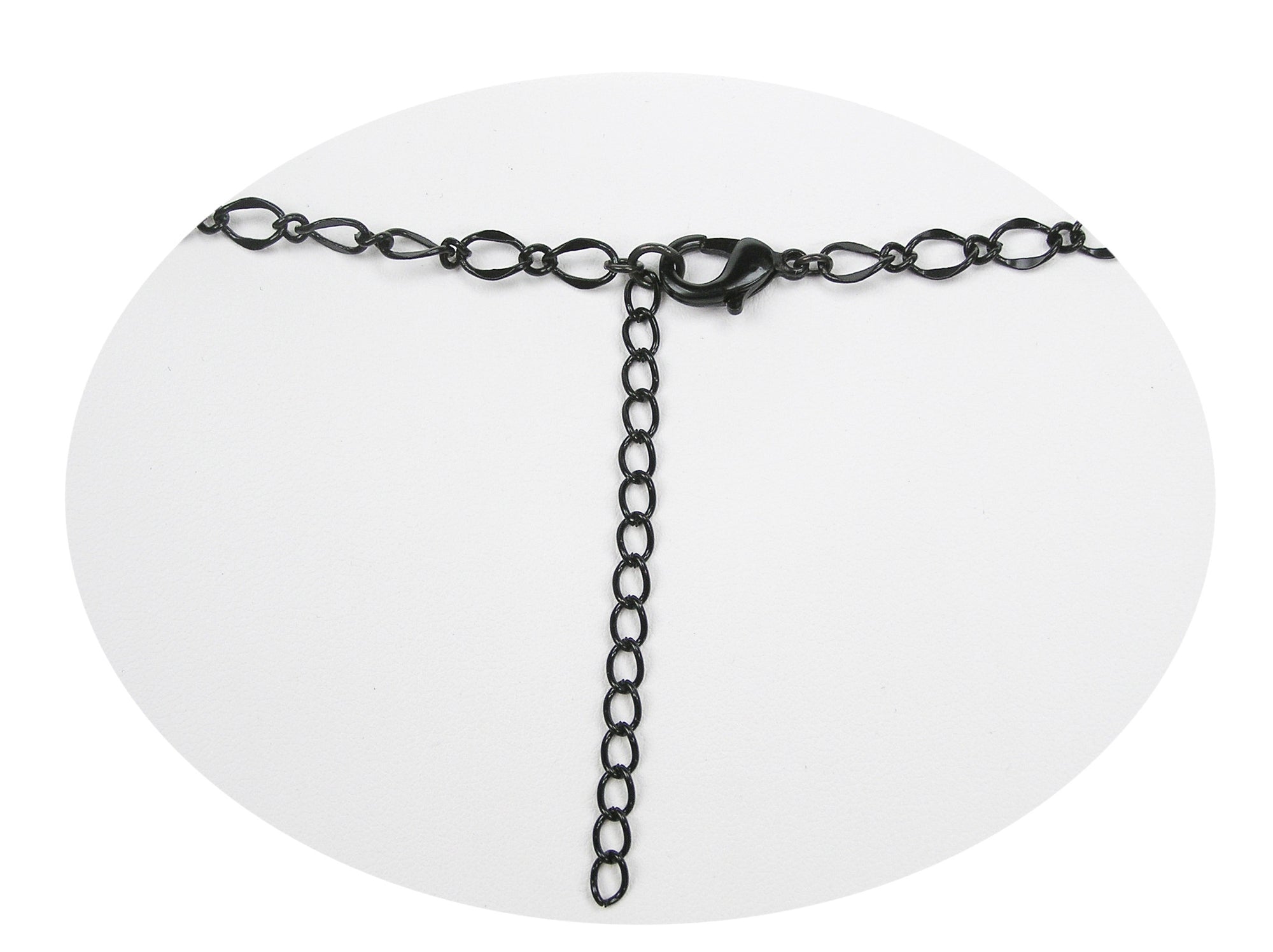 16 Inch Handmade Gold and Black Czech Glass Beads Dangle Necklace