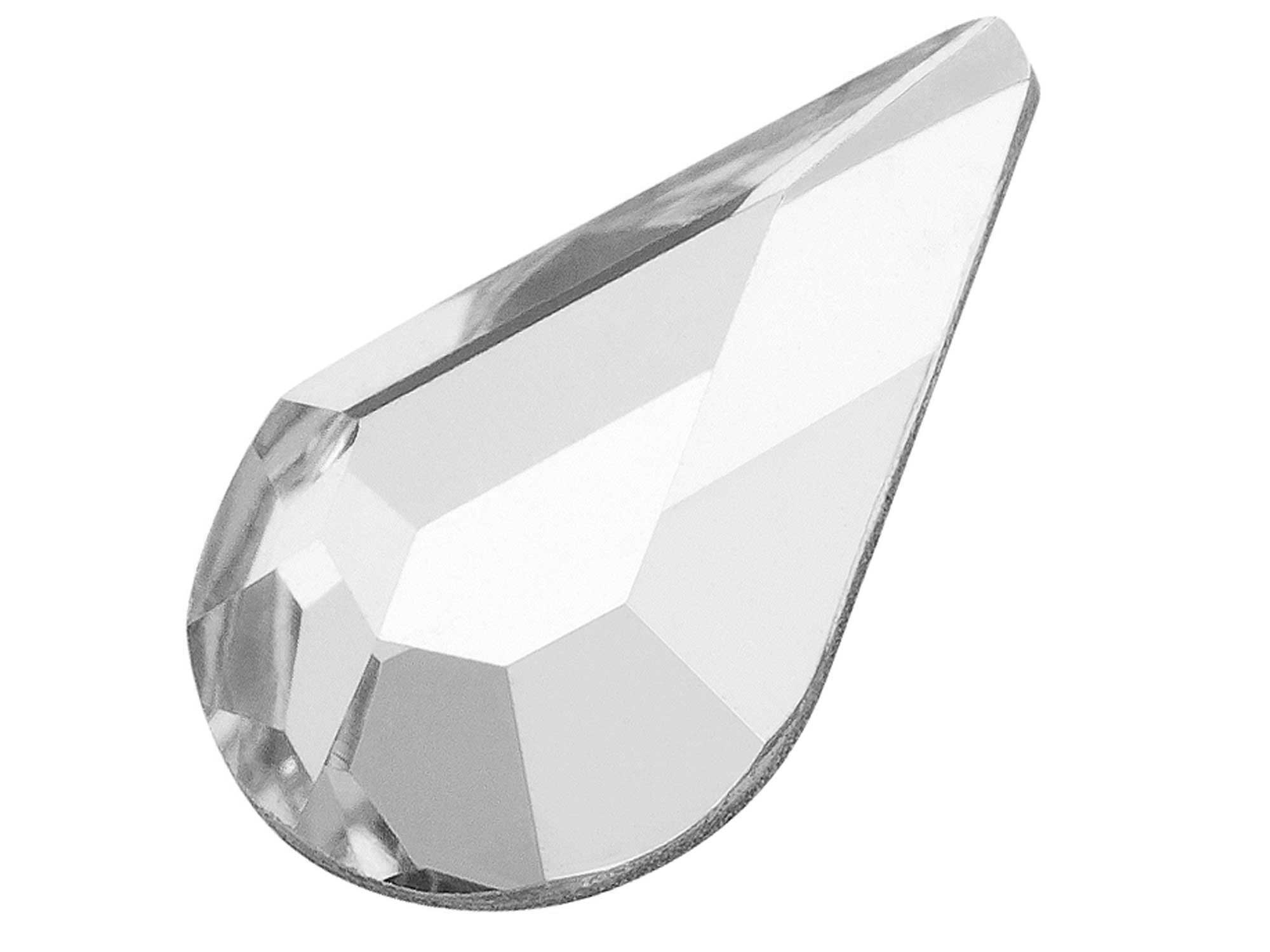 Crystal , Preciosa Czech MC Pearshape Flatback Stones Style #438-15-110 Silver Foiled, size 8x4.8mm, 72 pieces, P834