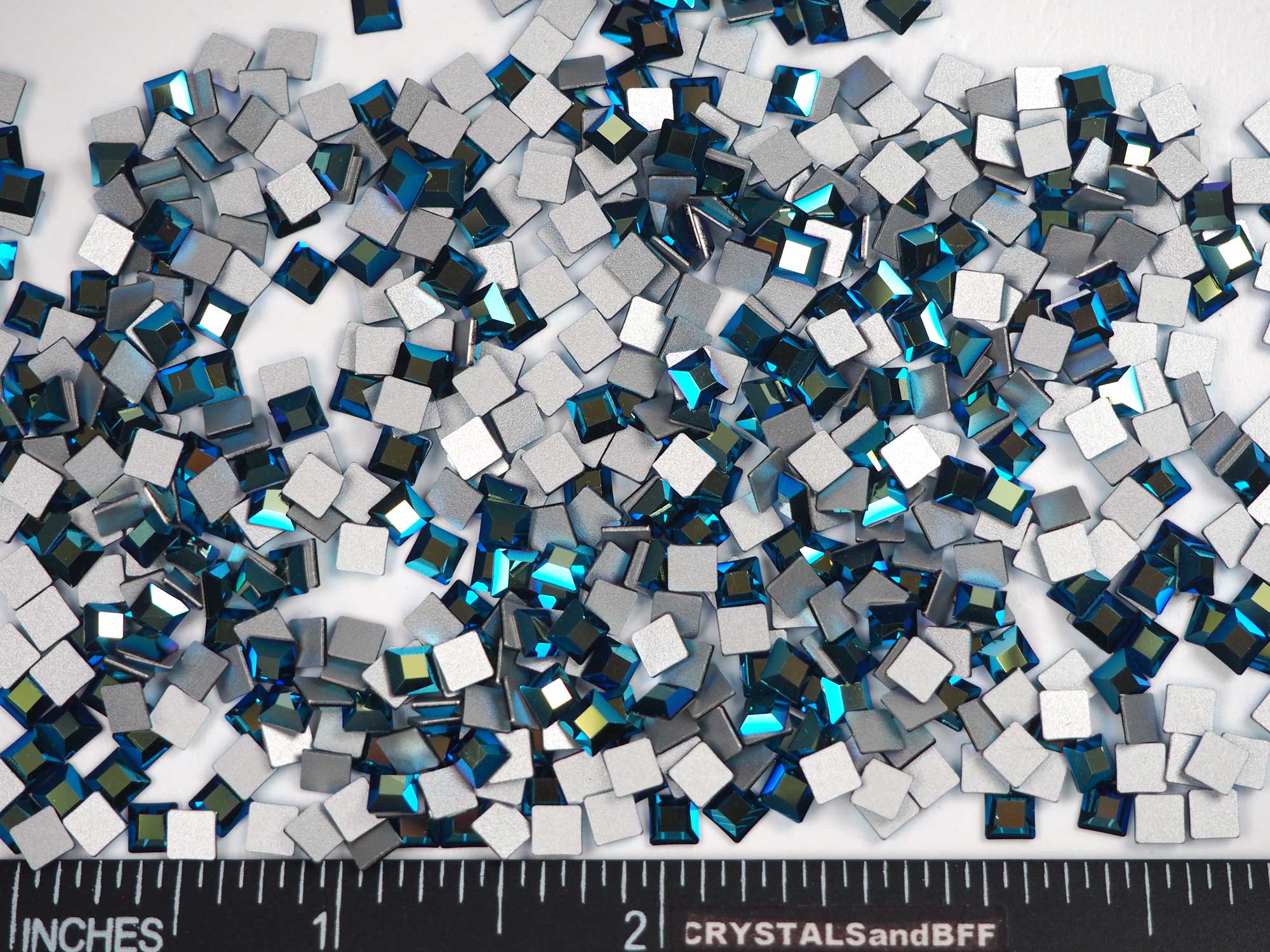 Jet AB, Preciosa Czech MC SQUARE Flatback Stones Style #438-23-210, 4x4mm, 144pcs, P841