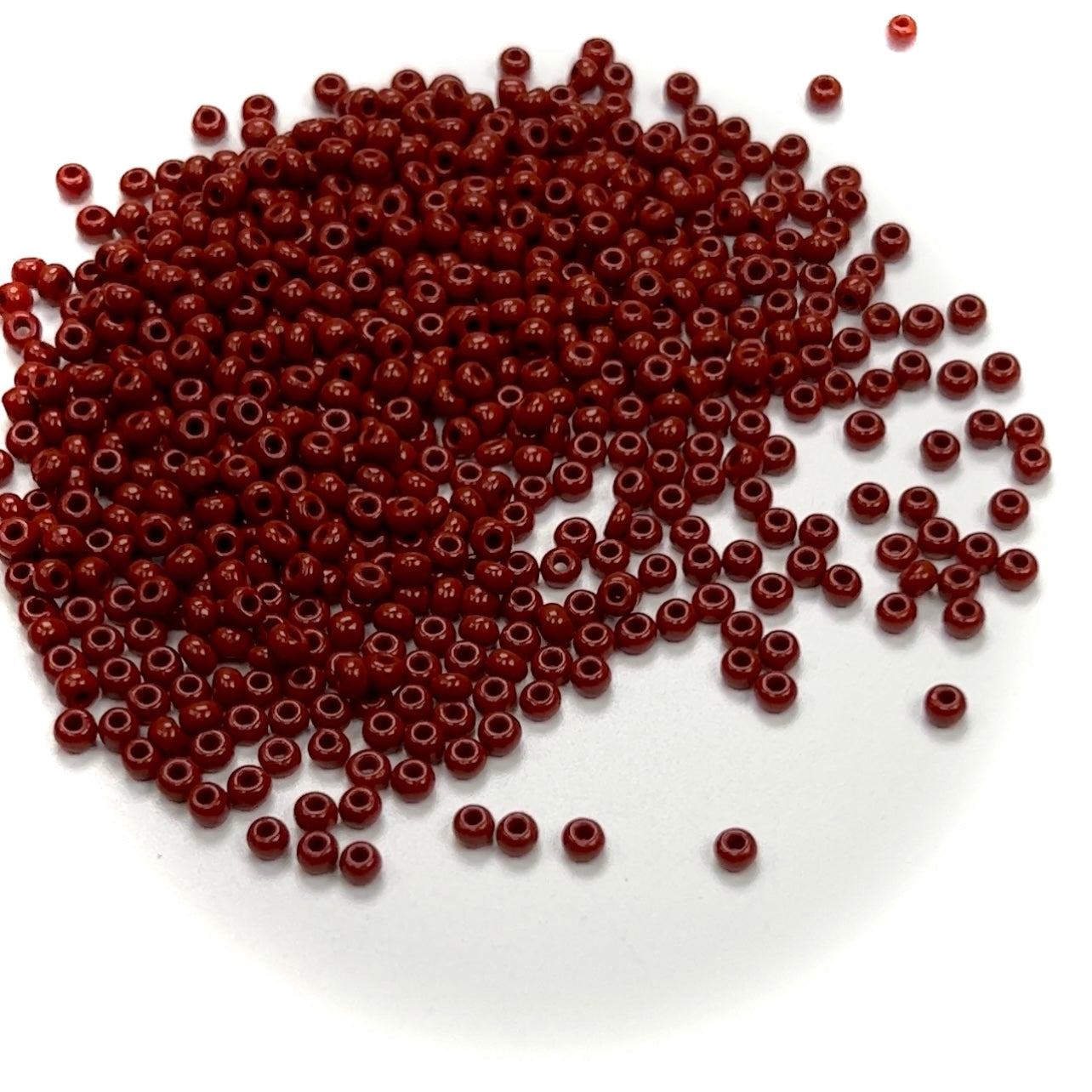 Rocailles size 8/0 (3mm) Brown Opaque, Preciosa Ornela Traditional Czech Glass Seed Beads, 30grams (1 oz), J210