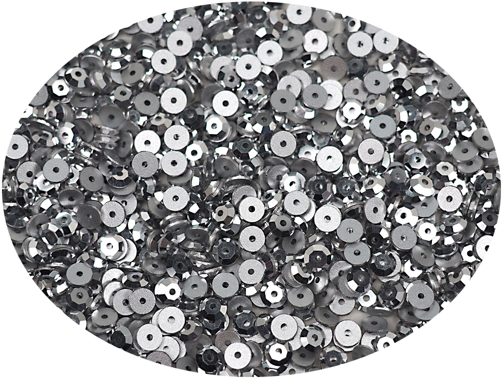 Crystal Labrador CAL, Preciosa Czech MC Loch Rose 1-hole Sew-on Stones Style #438-61-110, 4mm, 1440 pieces, Clear with Silver coating, Silver Foiled, Center Hole Lochrosen