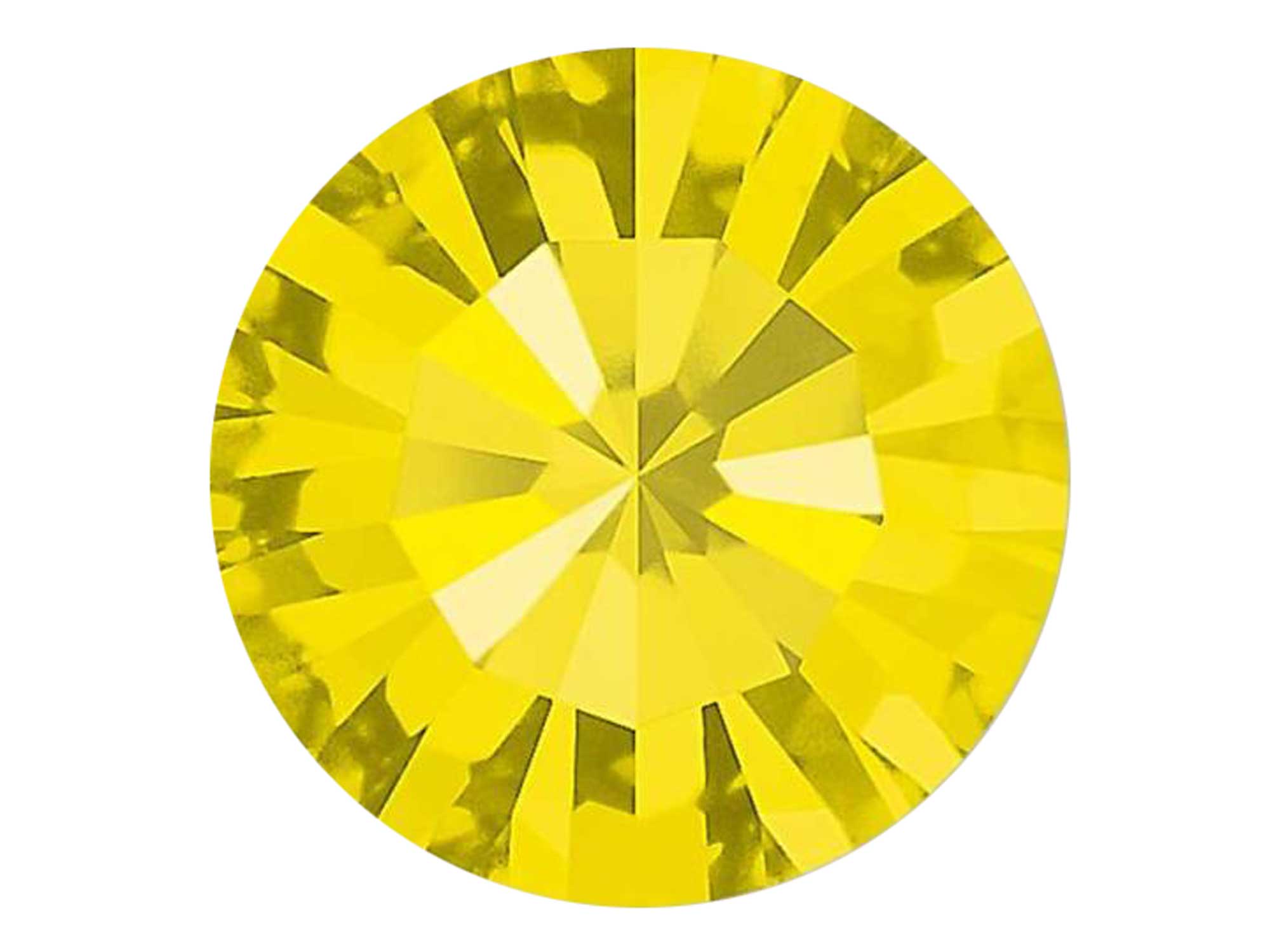 Citrine, Preciosa Genuine Czech MAXIMA Pointed Back Chatons in size ss23 (5.2mm, 0.2inch), 72 pieces, Silver Foiled, P606