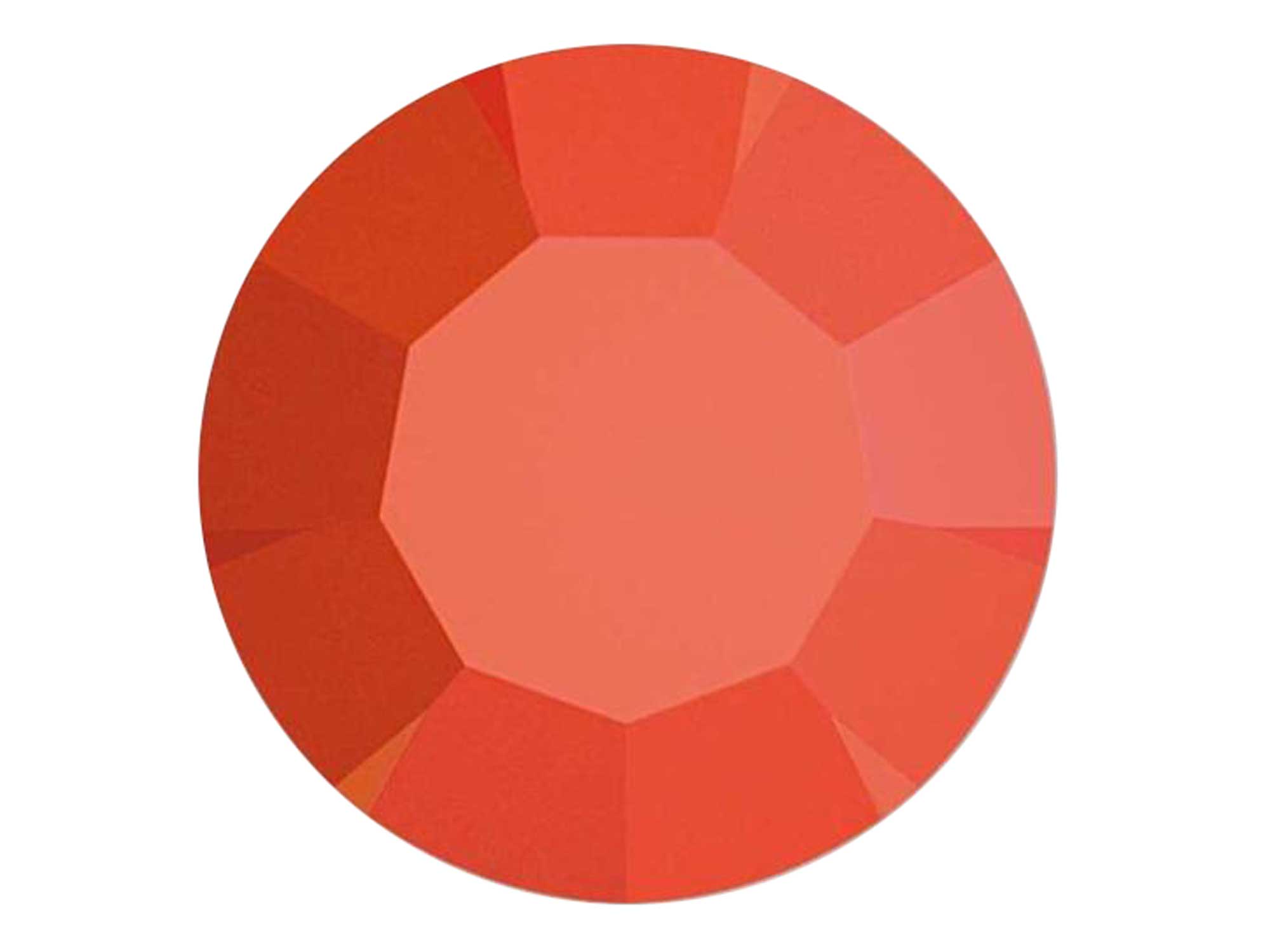 Coral Opaque, Preciosa Genuine Czech MAXIMA Pointed Back Chatons in size ss23 (5.2mm, 0.2inch), 72 pieces, Silver Foiled, P607