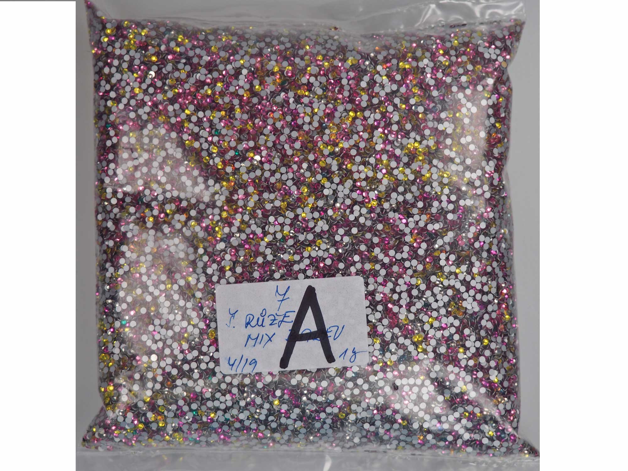 Mix Color "A" CLOSEOUT, ss7, 5grams of Preciosa VIVA Chaton Roses (Rhinestone Flatbacks), Genuine Czech Crystals, nail art BY THE WEIGHT