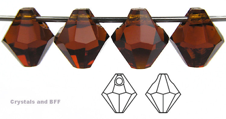 czech-mc-pendants-top-drilled-bicone-Dark-Topaz