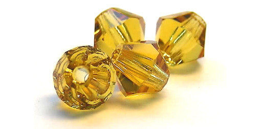 Topaz Czech Glass Beads Machine Cut Bicones MC Rondell Diamond Shape light brown crystals 3mm 4mm 5mm 6mm 8mm 10mm