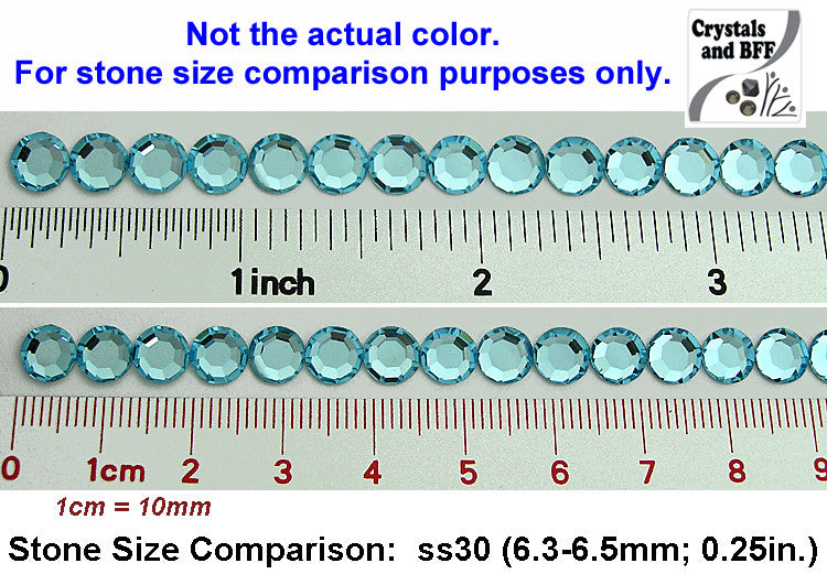 Light Rose HOTFIX, 288 Preciosa Genuine Czech Crystals 30ss Viva12 Iron-on, ss30,6.5mm