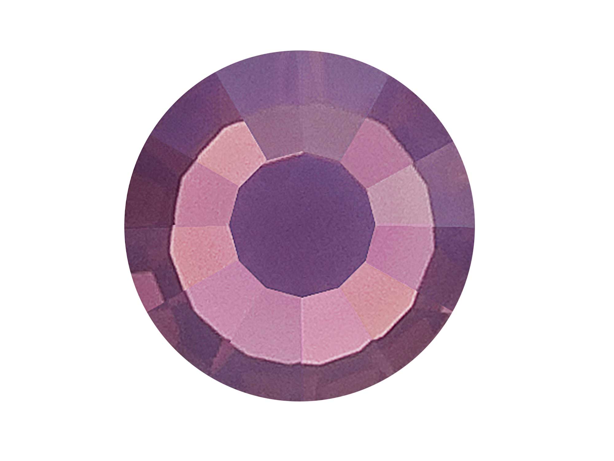 Amethyst Opal milky, Preciosa VIVA or MAXIMA Chaton Roses (Rhinestone Flatbacks), Genuine Czech Crystals, milky opal purple color
