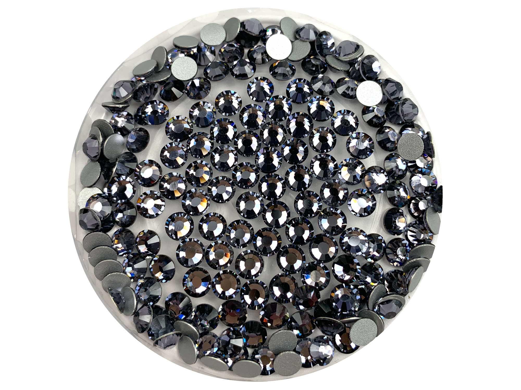 Smoked Amethyst Preciosa Viva Chaton Roses Article 438-11-612 (Viva12 Rhinestone Flatbacks) Genuine Czech Crystals Grey Purple ss12 ss16 ss20