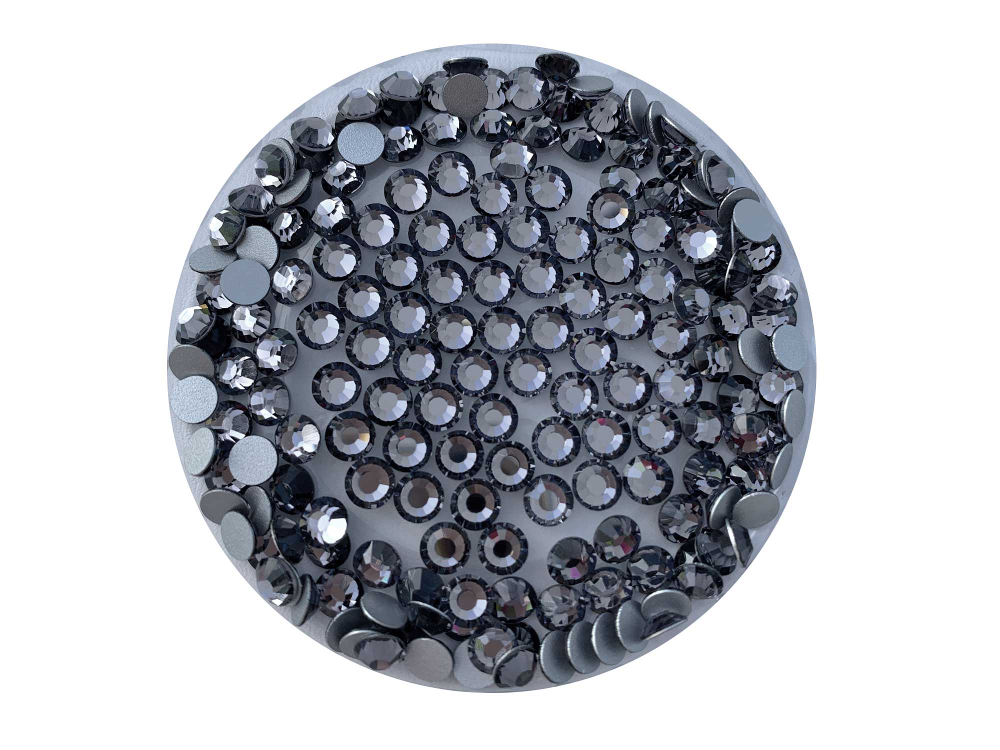 Smoked Amethyst Preciosa Viva Chaton Roses Article 438-11-612 (Viva12 Rhinestone Flatbacks) Genuine Czech Crystals Grey Purple ss12 ss16 ss20