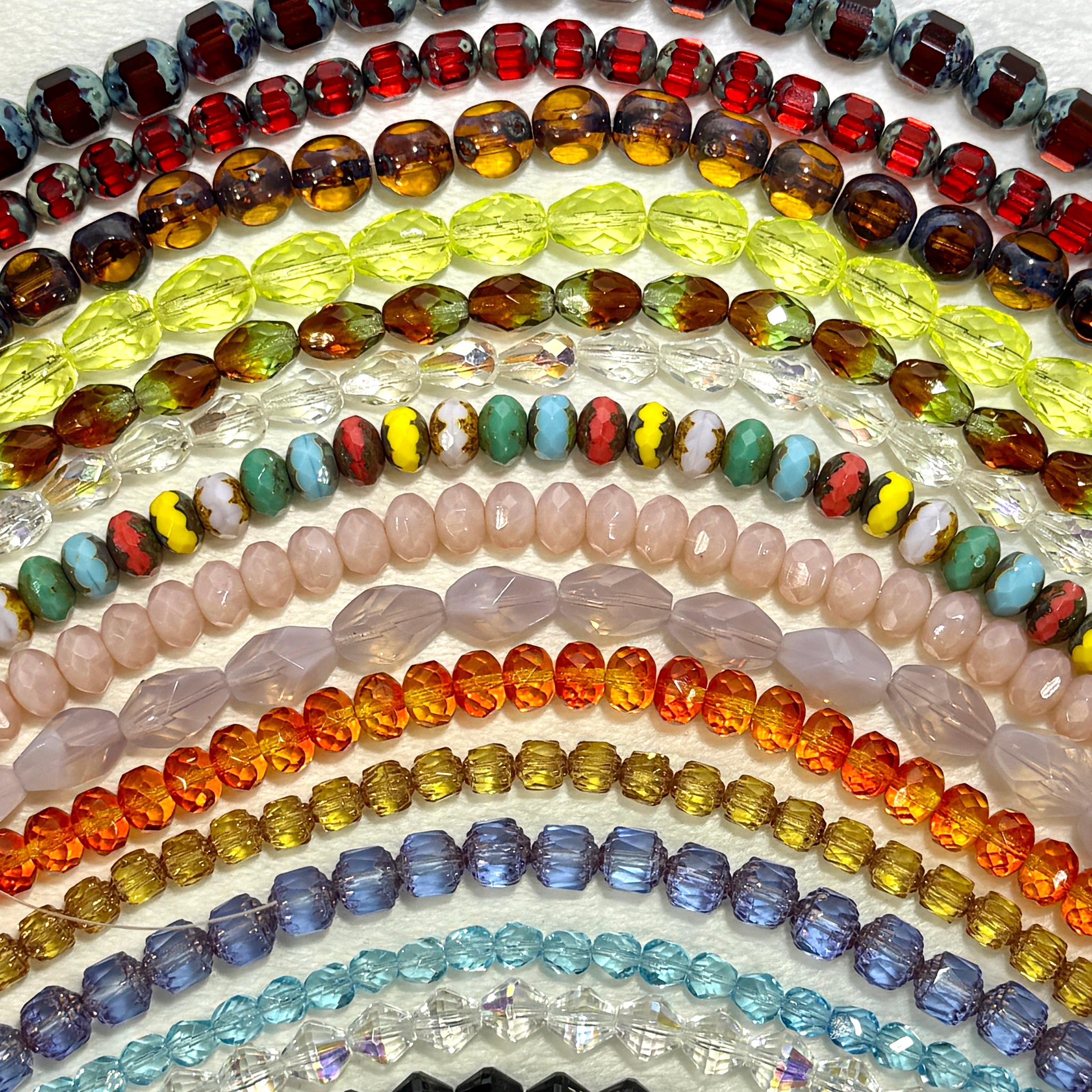 Czech Fire Polished Beads (Shapes)