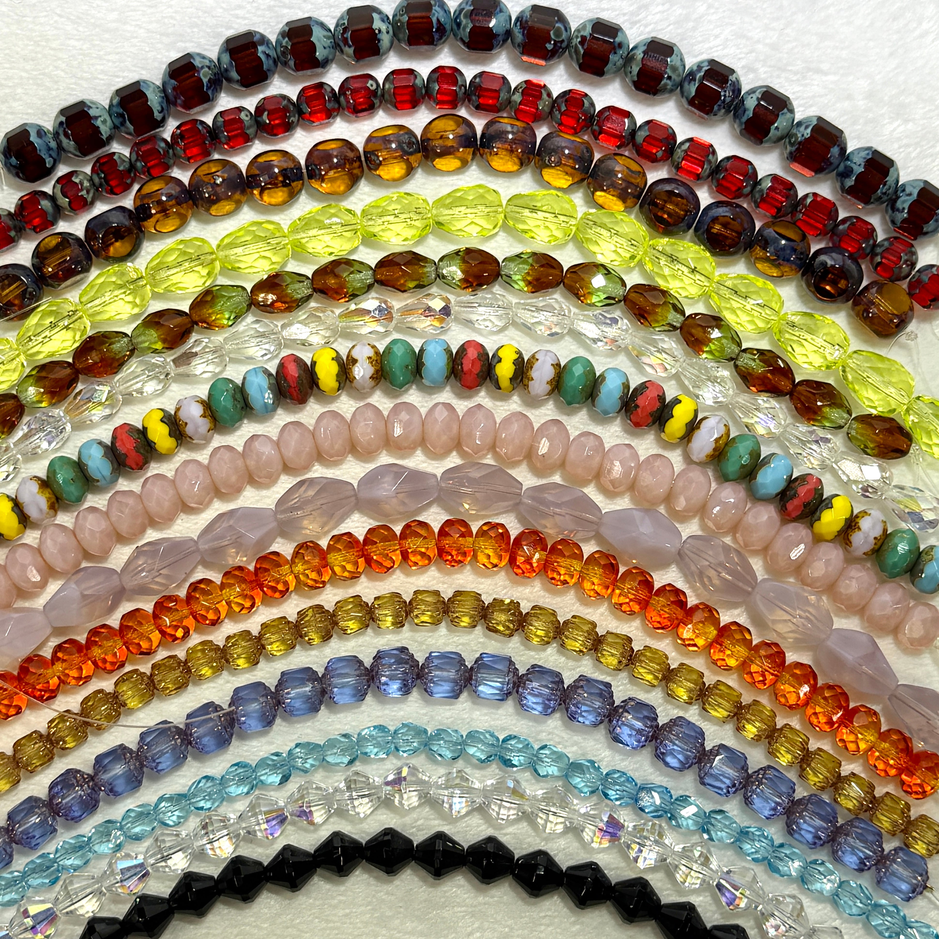 Czech Fire Polished Beads (Shapes)
