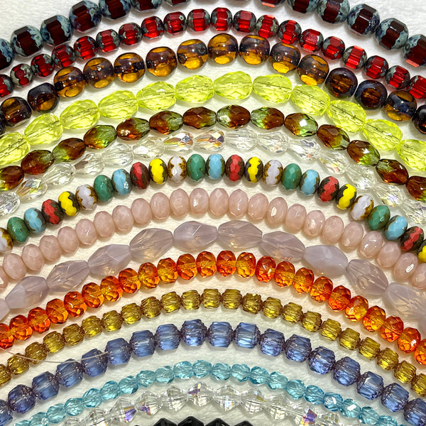 Czech Glass Bicone Shaped Fire Polished Beads 4mm Crystal AB, 98 Pieces, P780 - UK Czech Glass Bicone Shaped Fire Polished Beads 4mm Crystal AB, 98 Pieces, P780 - UK
