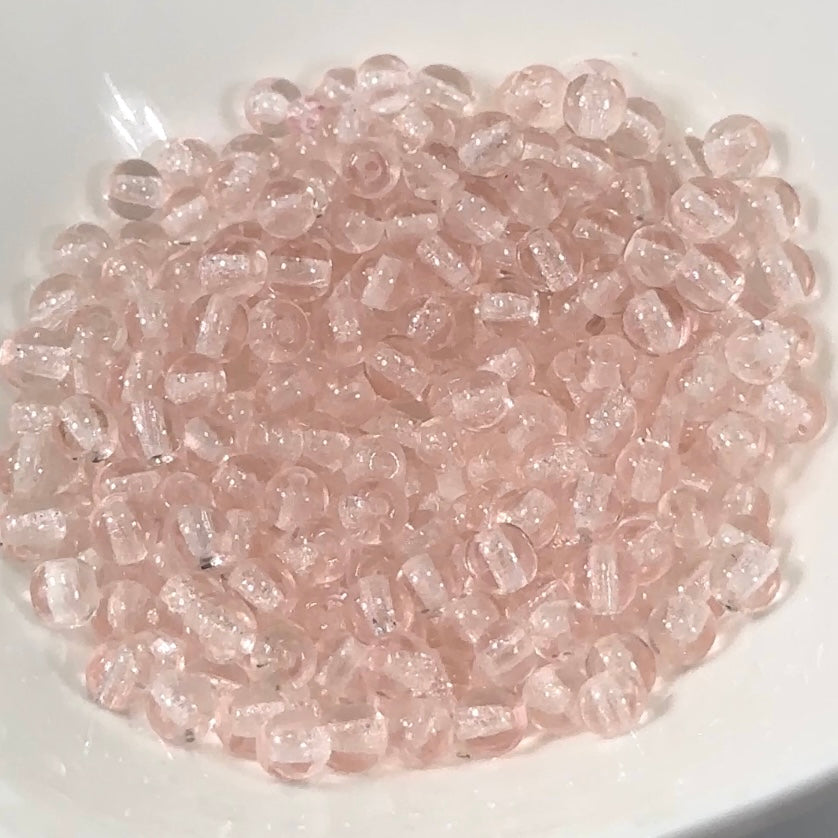 Czech Pressed Druk Round Smooth Glass Beads 4mm Rosaline pink 300 pieces CL150