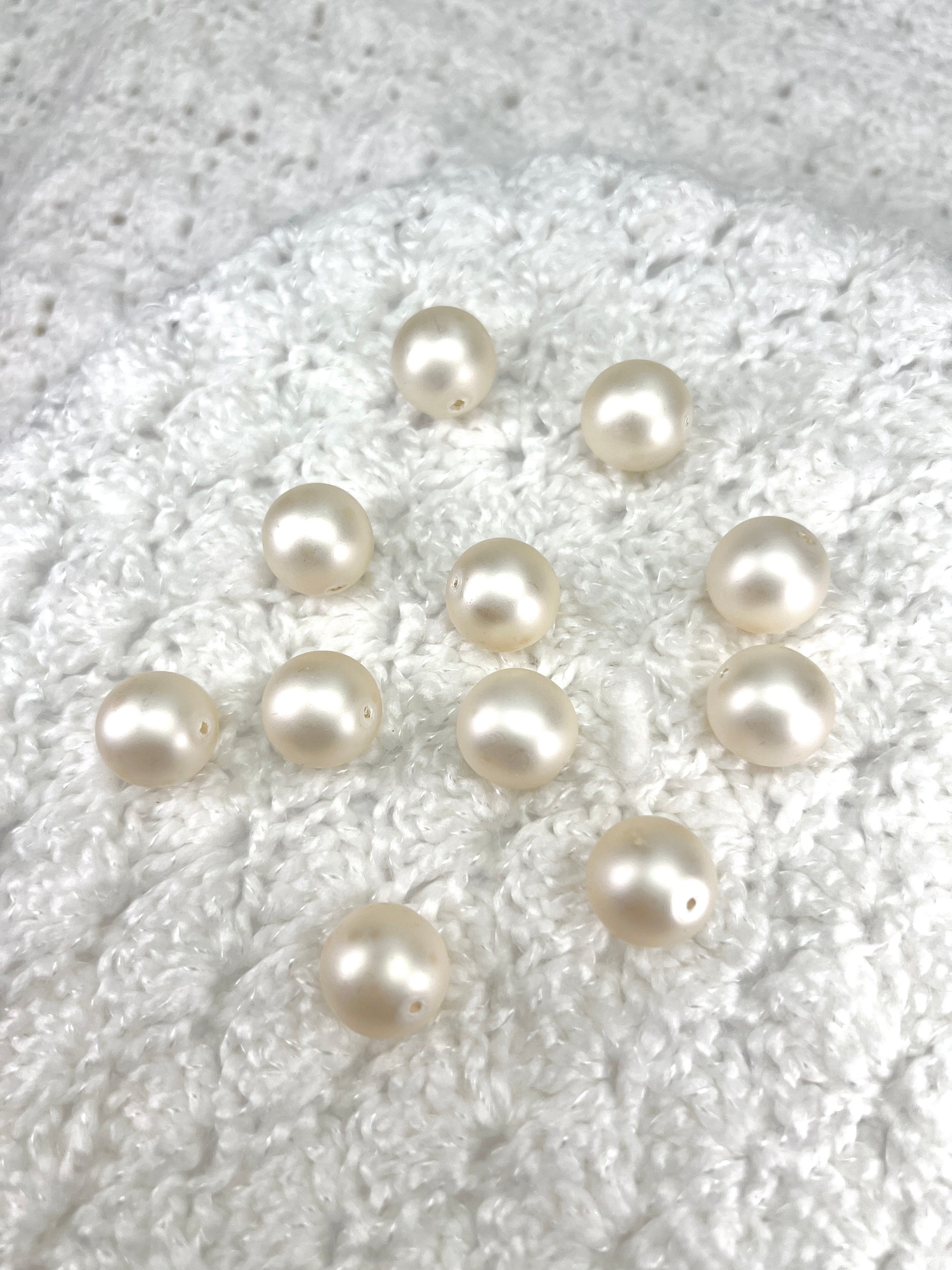 Czech Round Glass Imitation Pearls Off White Matted color 8mm 10mm 14mm 16mm