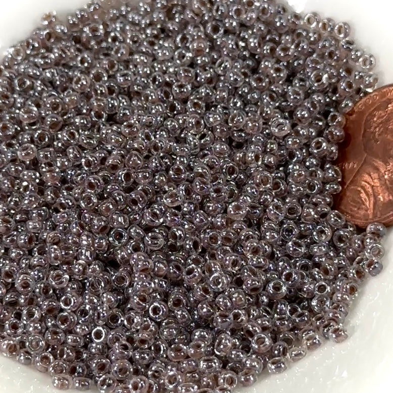 Rocailles size 10/0 2.3mm Crystal Brown Luster Preciosa Ornela Traditional Czech Glass Seed Beads 30grams 1 oz CS002