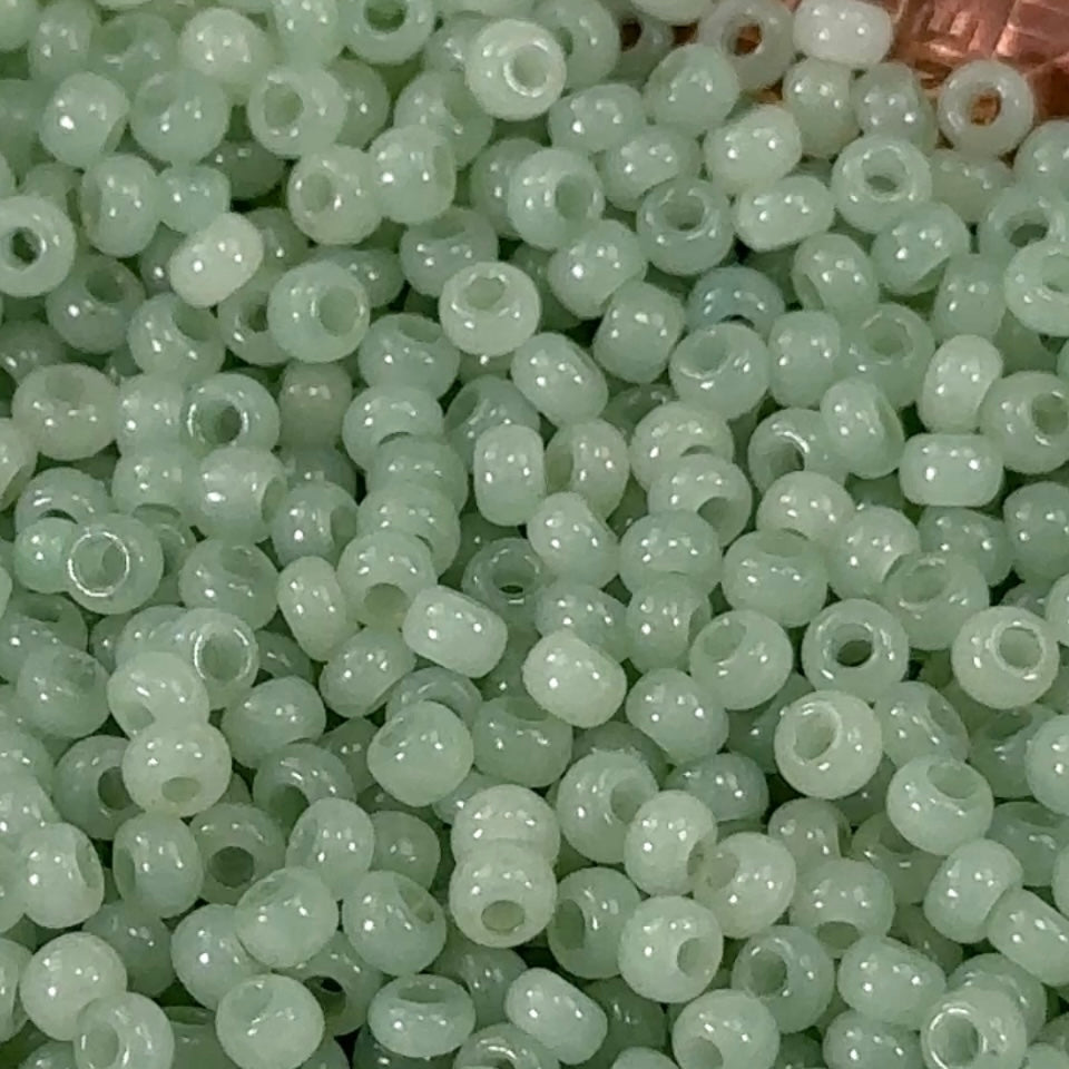 Rocailles size 8/0 3mm Light Green Opal Preciosa Ornela Traditional Czech Glass Seed Beads 30grams 1 oz CS008