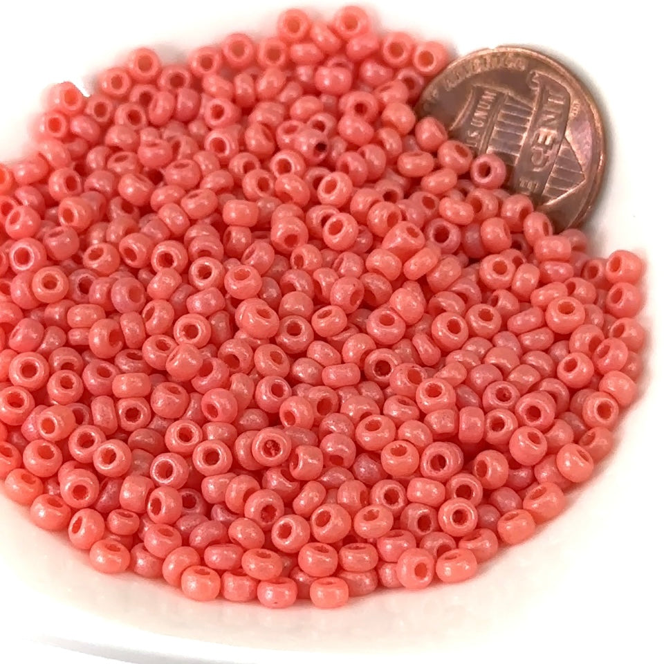 Rocailles size 8/0 3mm Solid Pink Dyed Preciosa Ornela Traditional Czech Glass Seed Beads 30grams 1 oz CS009