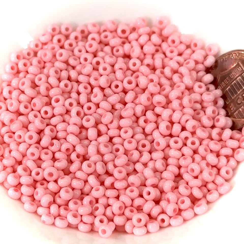 Rocailles size 8/0 3mm Pink Dyed Preciosa Ornela Traditional Czech Glass Seed Beads 30grams 1 oz CS031