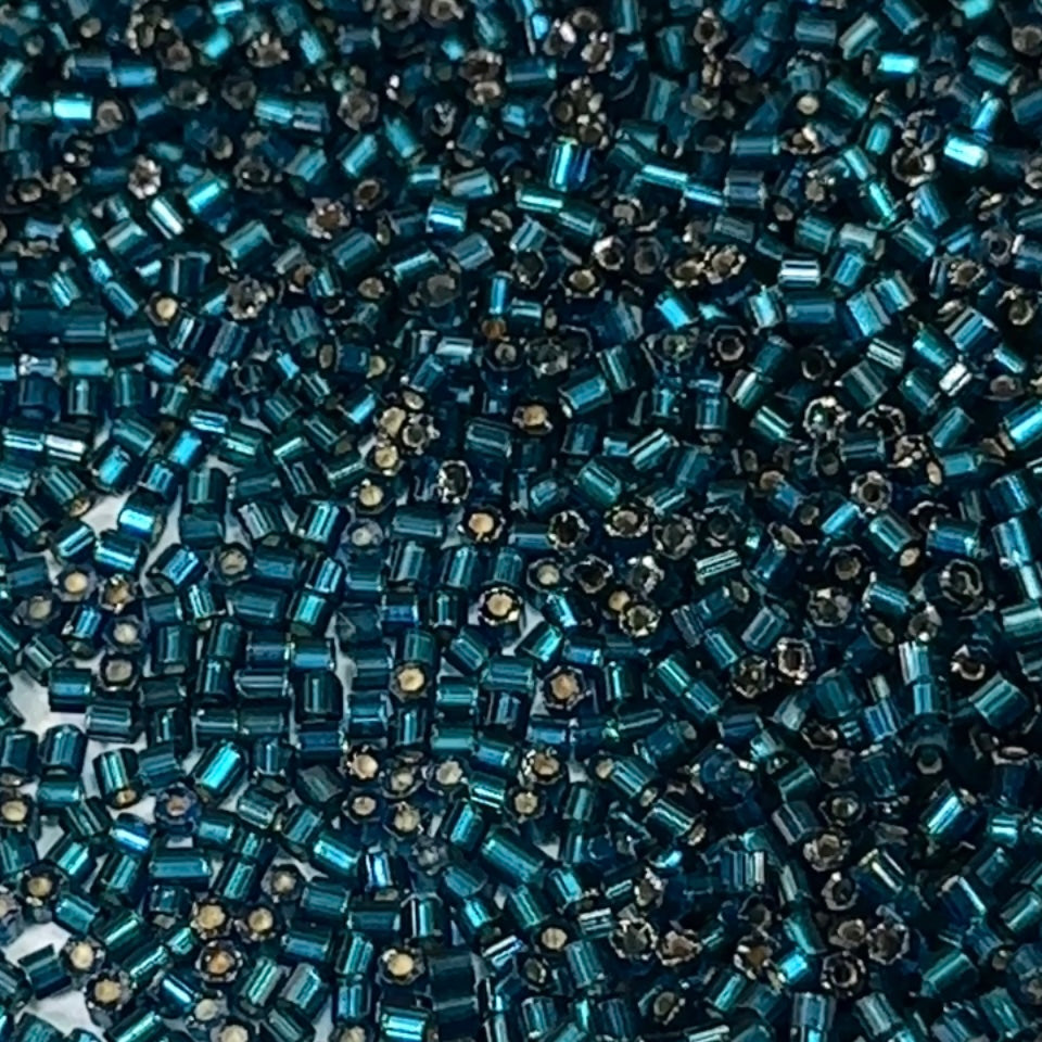 2 Cut Beads size 10/0 Capri Blue Silver Lined Preciosa Ornela Traditional Czech Glass Beads 30grams CS038