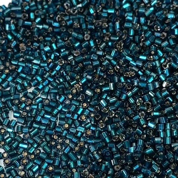 2 Cut Beads size 10/0 Capri Blue Silver Lined Preciosa Ornela Traditional Czech Glass Beads 30grams CS038