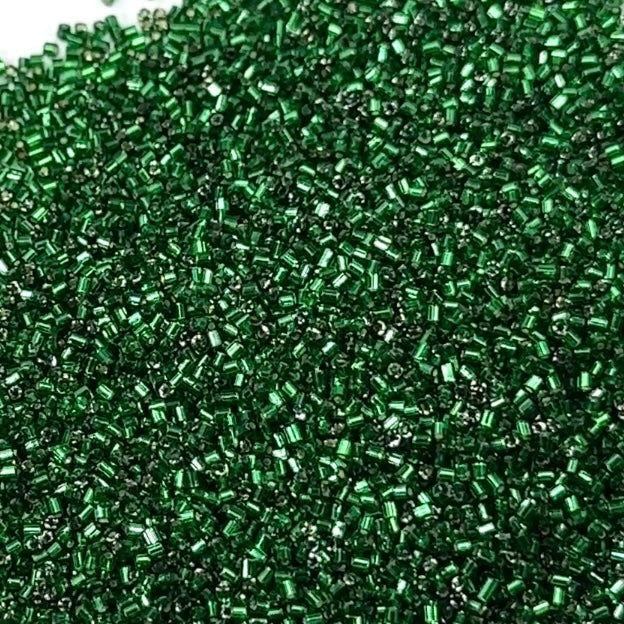 2 Cut Beads size 12/0 Green Silver Lined Preciosa Ornela Traditional Czech Glass Beads 30grams CS045