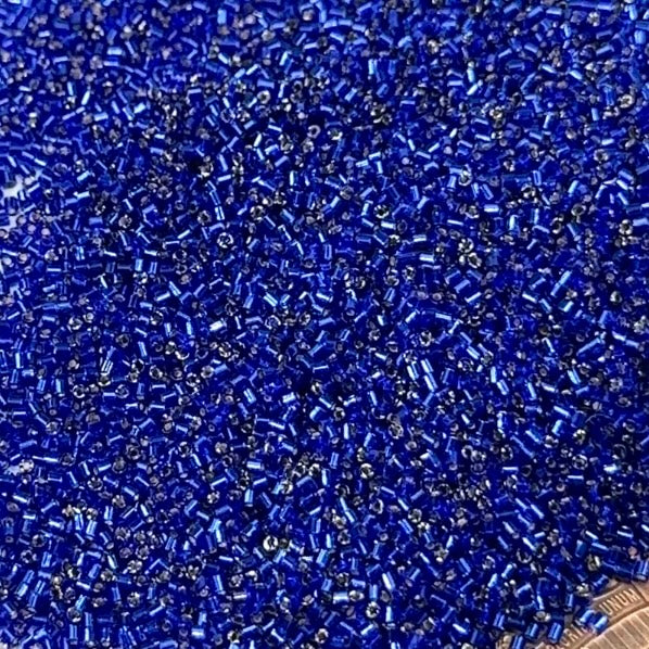 2 Cut Beads size 12/0 Sapphire Blue Silver Lined Preciosa Ornela Traditional Czech Glass Beads 30grams CS046