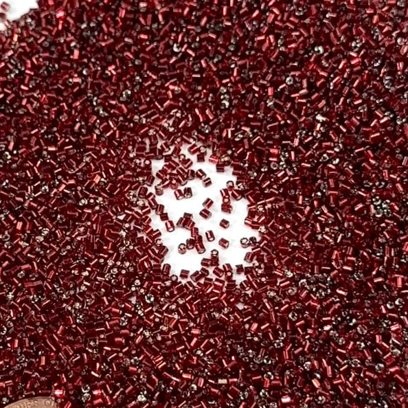 2 Cut Beads size 12/0 Ruby Red Silver Lined Preciosa Ornela Traditional Czech Glass Beads 30grams CS047