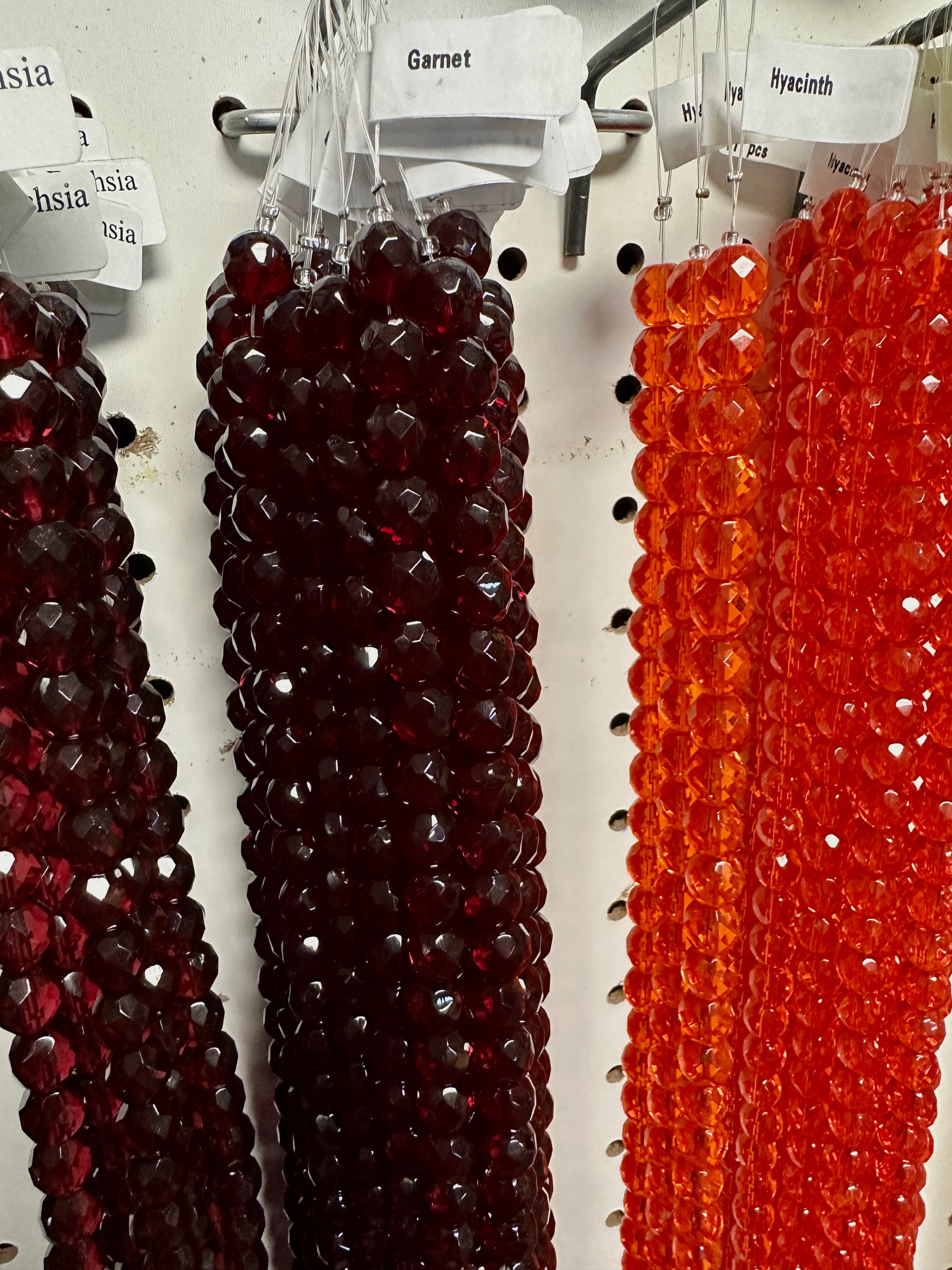 Garnet, Czech Fire Polished Round Faceted Glass Beads, 16 inch strand, -  Crystals and Beads for Friends