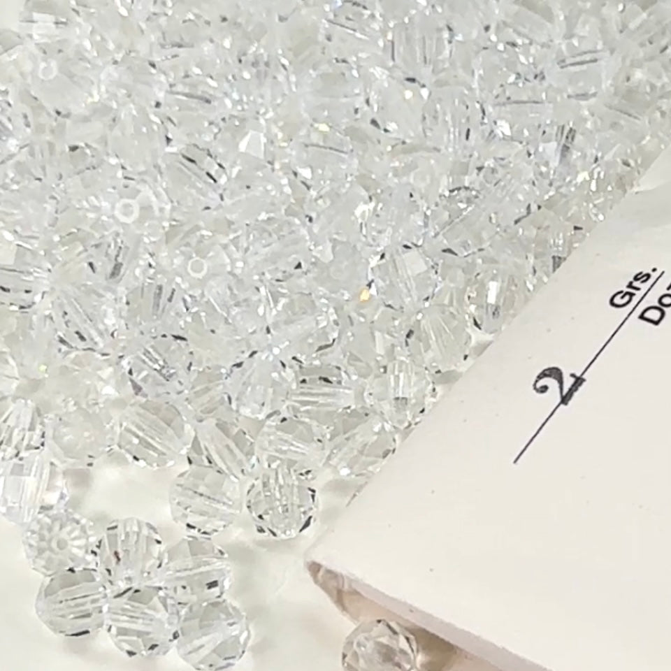 clear Crystal Preciosa Czech Machine Cut Round STEP CUT Crystal Beads in size 6mm 288 pieces J335
