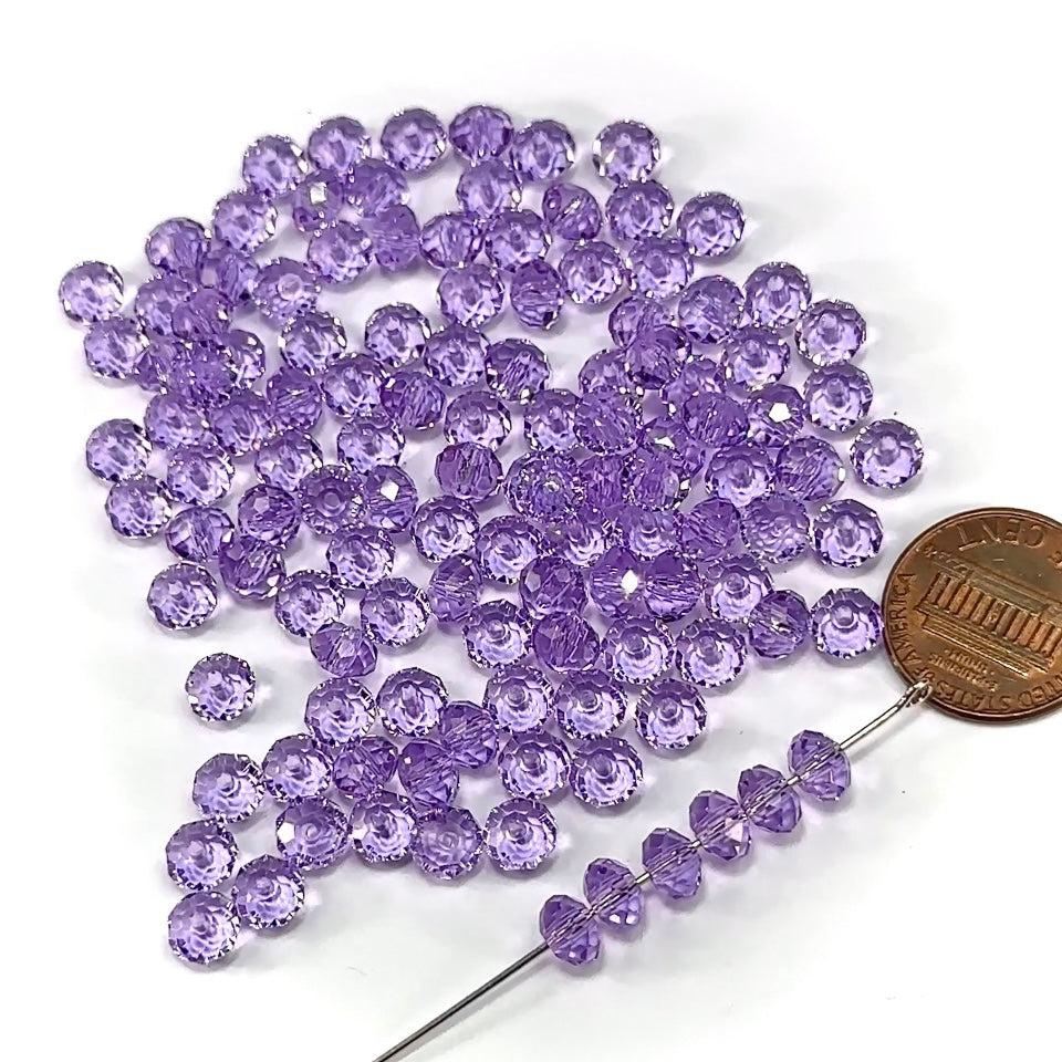 Violet Czech Machine Cut Bellatrix Crystal Beads Preciosa 451-19-002 6mm 36pcs light purple spacer beads #5040 Briolette cut J452