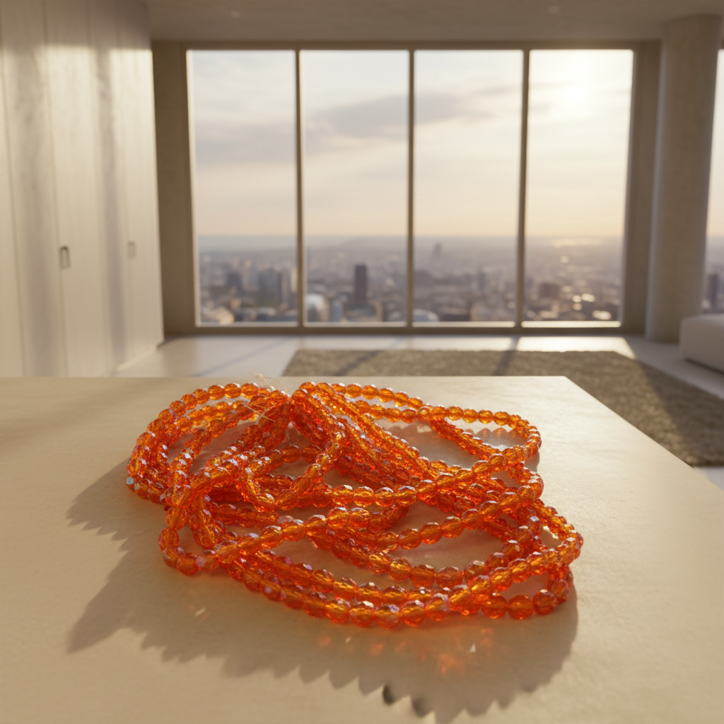 Hyacinth AB orange Czech Fire Polished Round Faceted Glass Beads