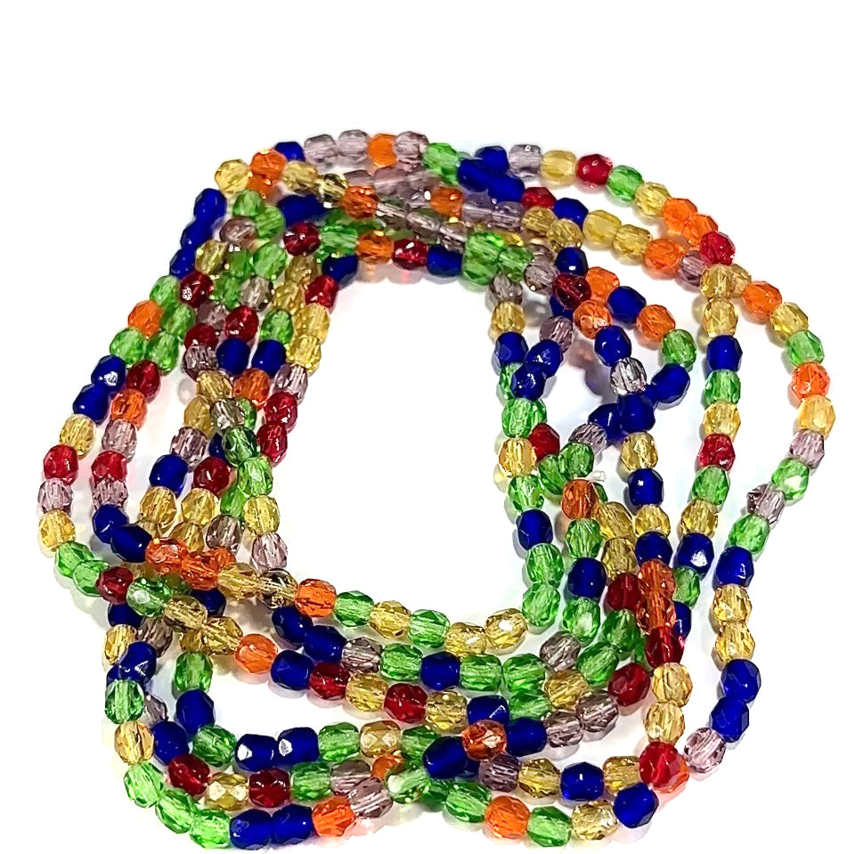 Lollipop Mix Czech Fire Polished Round Faceted Glass Beads 4mm 300pcs J643
