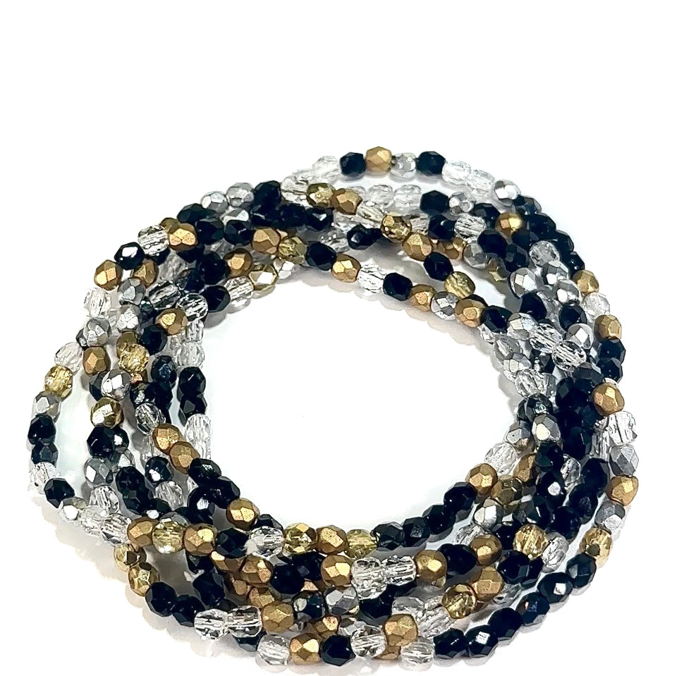 Metallic Ice Mix Czech Fire Polished Round Faceted Glass Beads 4mm 300pcs J646