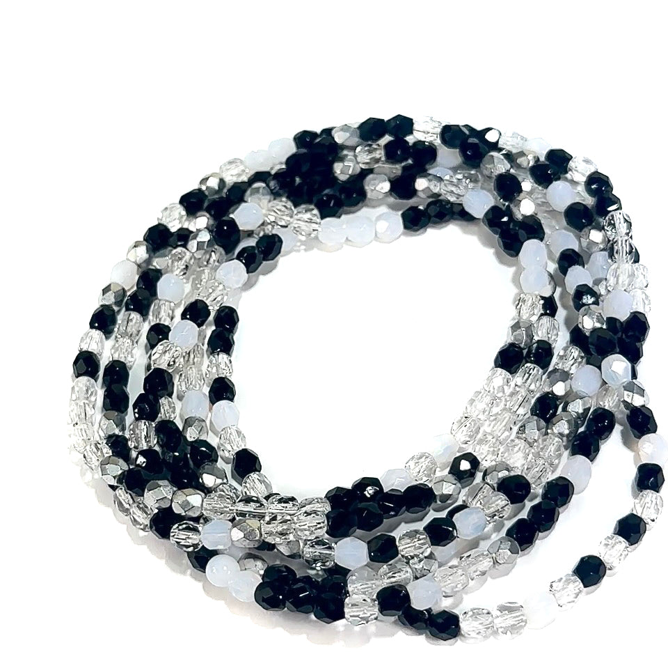 Tuxedo Mix Czech Fire Polished Round Faceted Glass Beads 4mm 300pcs J653