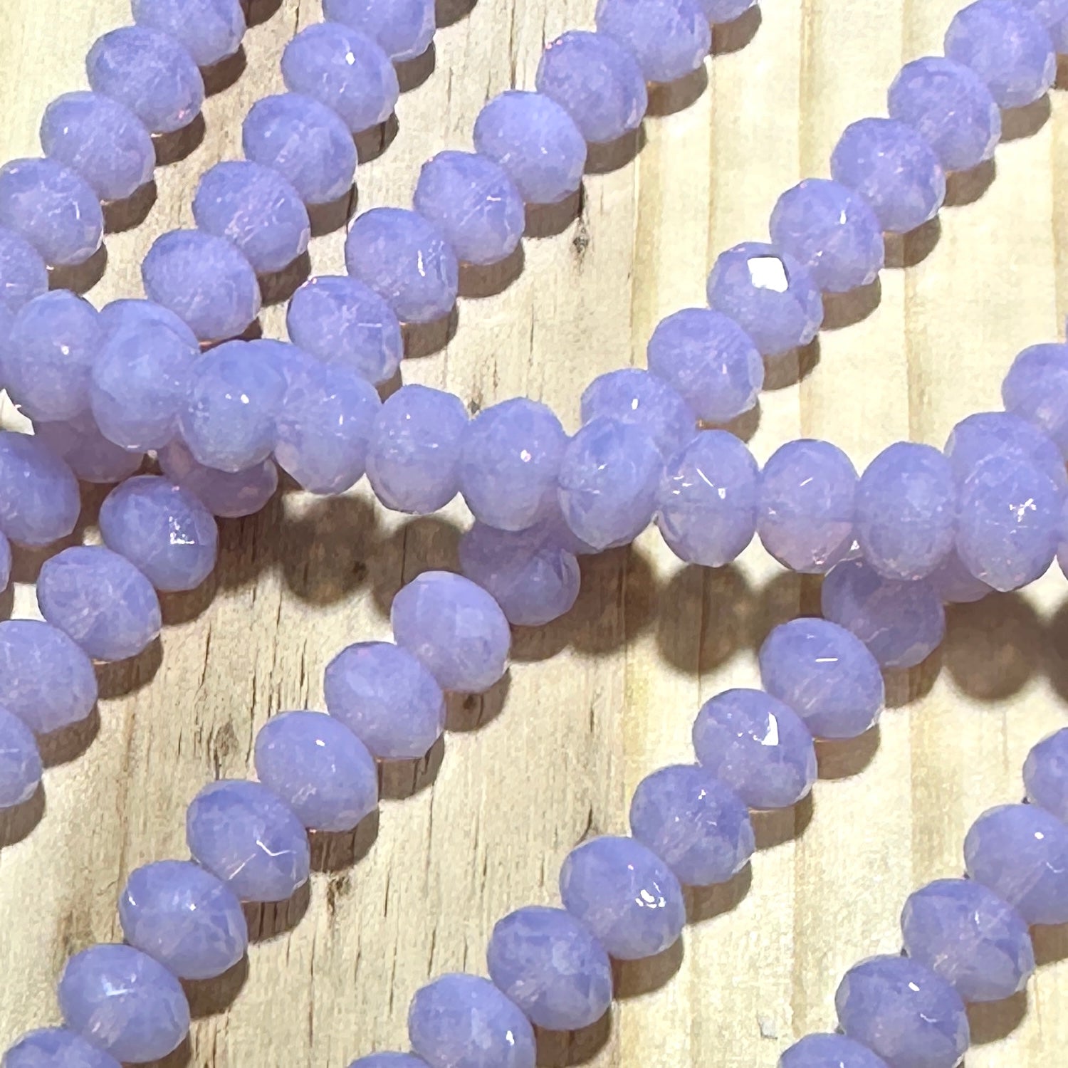 Czech Faceted Glass Doughnut Shaped Fire Polished Rondelle Spacer Beads 6x9mm Violet Light Purple Opal milky tire/donut beads 28pcs J856