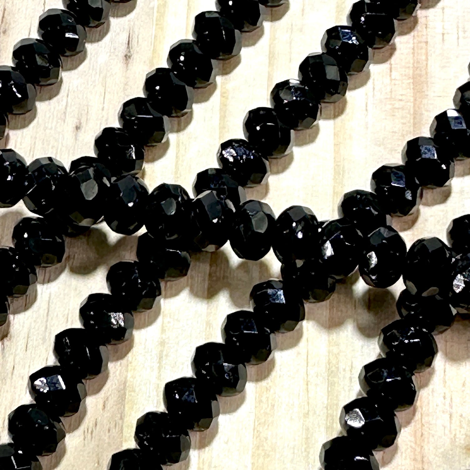 Czech Faceted Glass Doughnut Shaped Fire Polished Rondelle Spacer Beads 6x9mm Jet Black tire/donut beads 28pcs J859