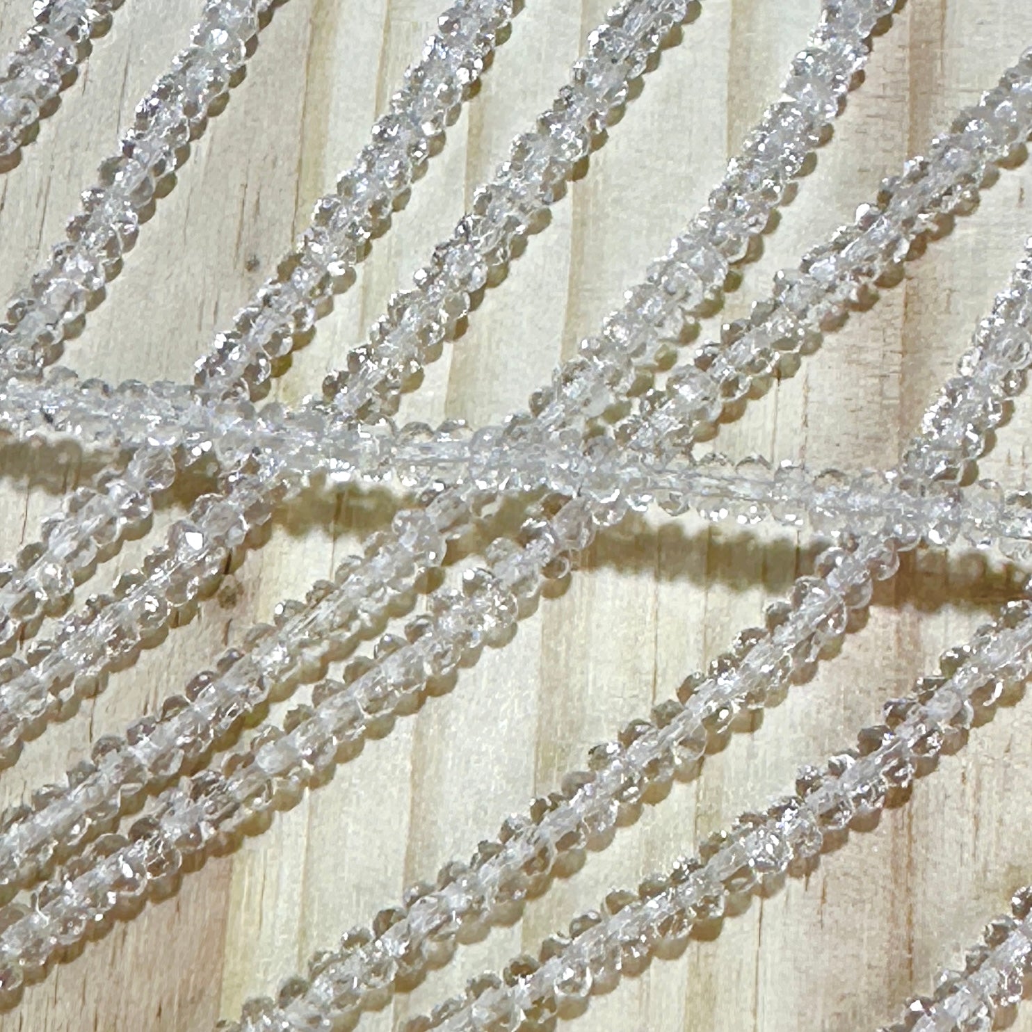 Czech Faceted Glass Doughnut Shaped Fire Polished Rondelle Spacer Beads 2.5x4mm clear Crystal tire/donut beads 72pcs J863