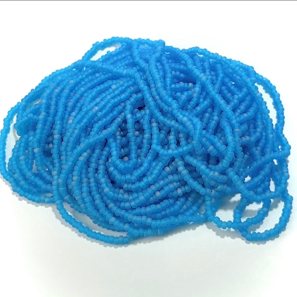Rocailles size 10/0 2.3mm Blue Mix Matted Preciosa Ornela Traditional Czech Glass Seed Beads 43grams 1.5 oz J959